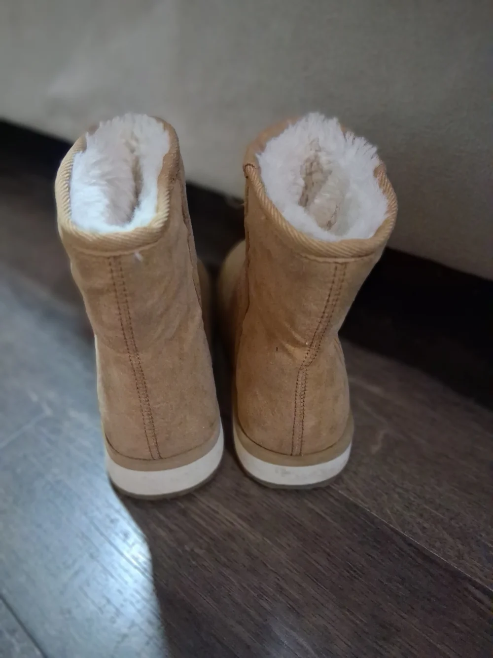 Girls Cozy Warm Everyday Boot Tan Size 2